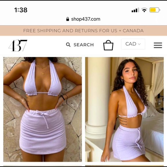 “ELLIE” by 437 Terry Cloth Skirt - Picture 1 of 4